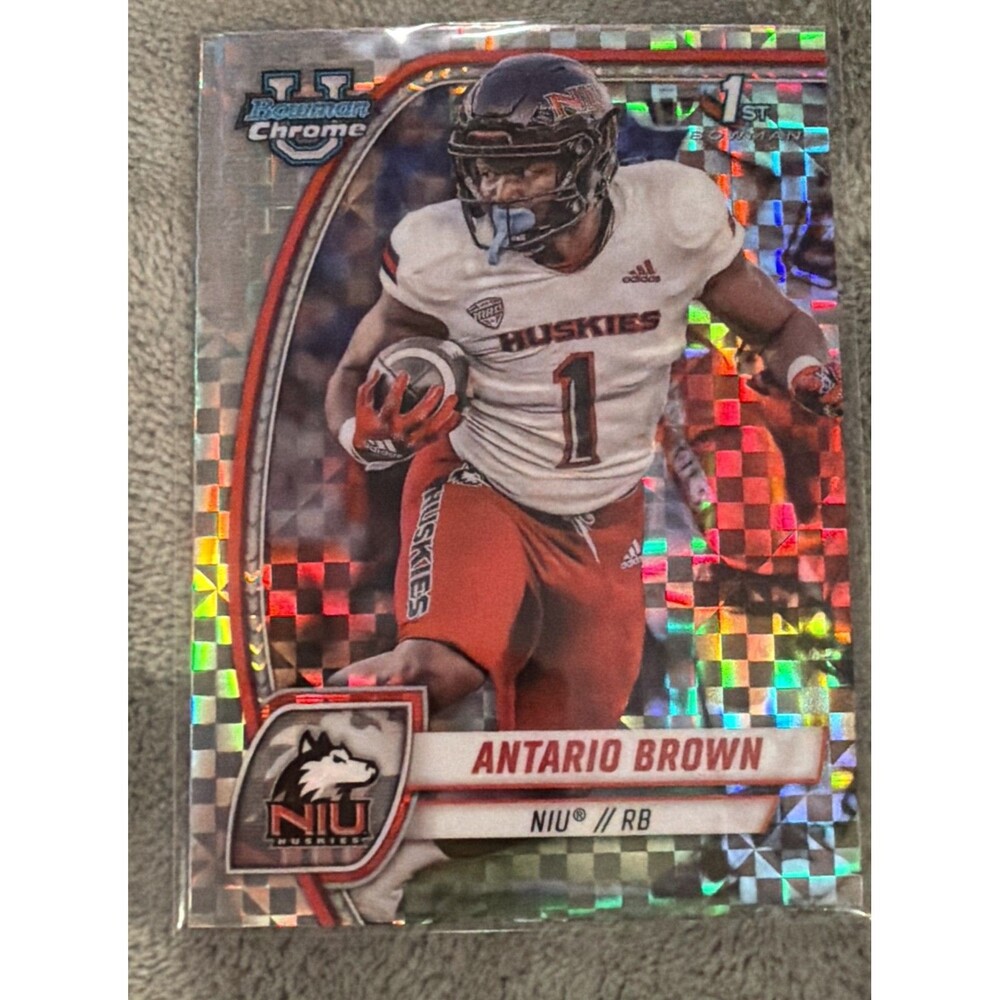 2024 Bowman University Chrome - Antario Brown #13 X-Fractor (RC)
